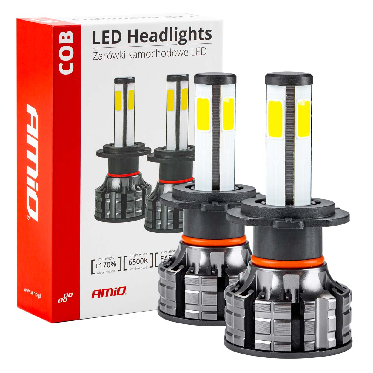 LED žiarovky hlavného svietenia H1 COB 4Side Amio 02842
