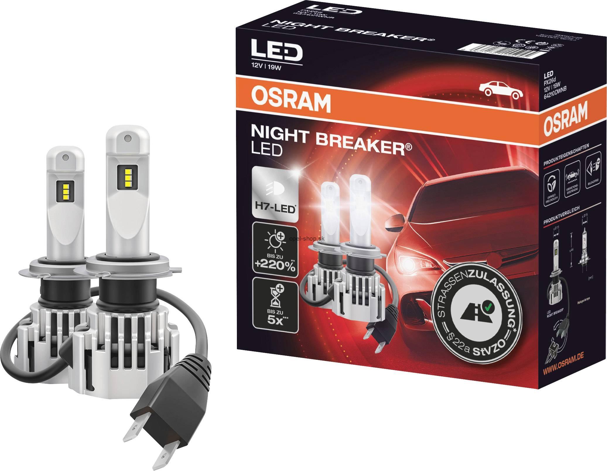OSRAM H7 LED NIGHT BREAKER +220% HOMOLOGIZOVANÉ 6000K 64210DWNB