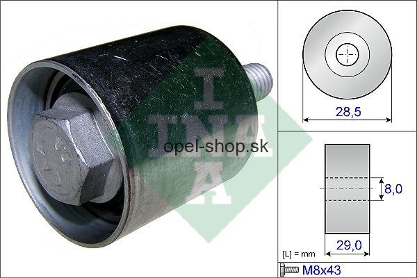 Obehová/vodiaca kladka ozubeného remeňa Opel Astra J 2.0 BiTurbo INA 532066110
