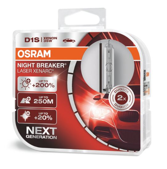 OSRAM D1S XENARC NIGHT BREAKER LASER BOX 66140XNL-HCB