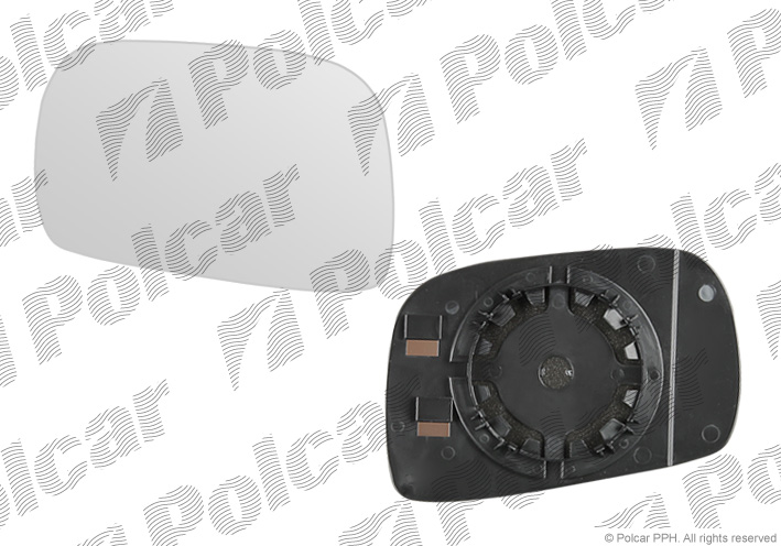 Sklo vonkajšieho zrkadla s držiakom Opel Agila A pravé POLCAR 5503555M