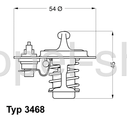 Termostat Opel 1,5D/1,7D WAHLER 3468.88D