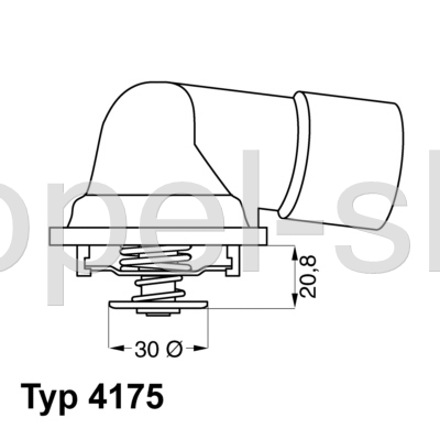 Termostat Opel 2,5/2,6/3,0 WAHLER 4175.92D