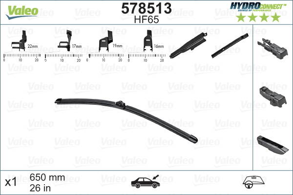 Stieracia lišta VALEO FIRST MULTICONNECTION 650mm HF65 578513