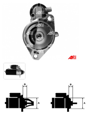 Štartér Opel 1,7D  1,7 kW AS S0217