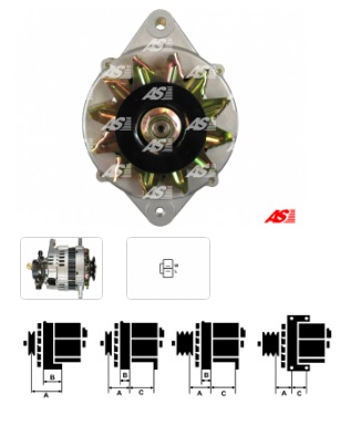 Alternátor Opel 1,7D 100A AS A2016