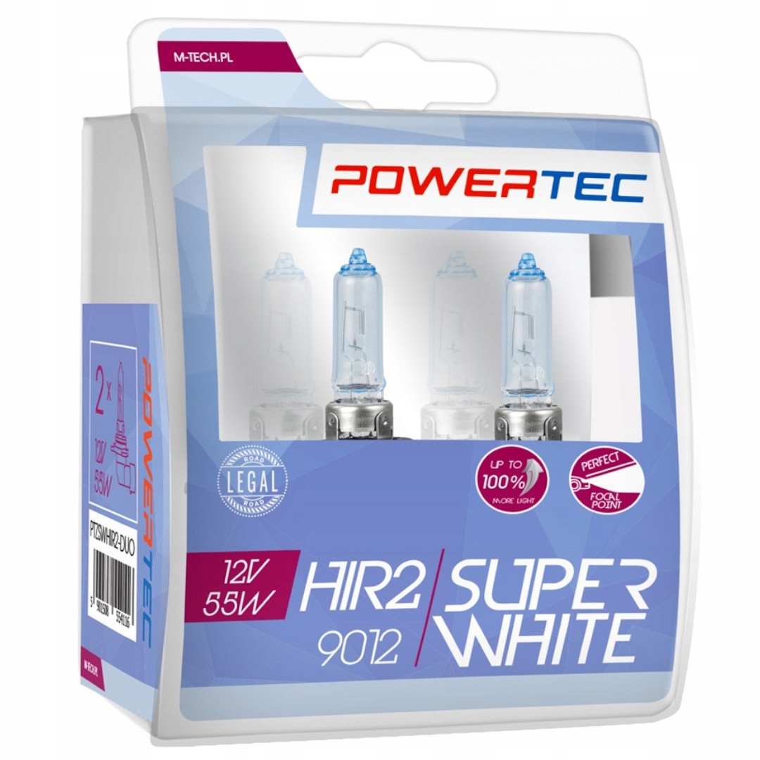Žiarovka Powertec HIR2 Super White DUO M-TECH  PTZSWHIR2-DUO