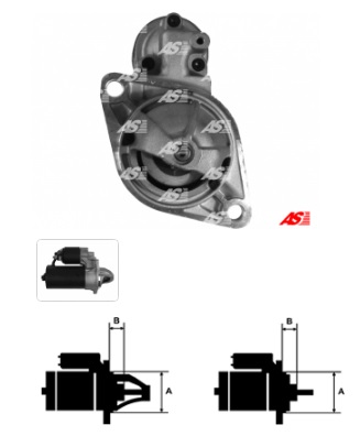 Štartér Opel 1,7 kW AS S0231