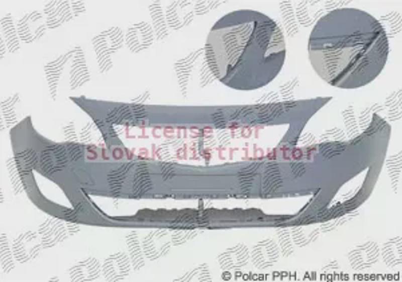 Predný nárazník Opel Astra J POLCAR 551107-J