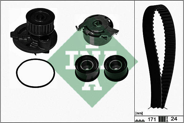 Vodné čerpadlo + sada ozubeného remeňa Opel INA 530035831 