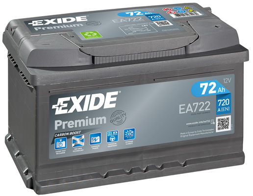 Autobatéria EXIDE Premium 12V 72Ah 720A EA722