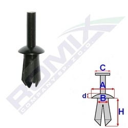 Montážny kolík Opel ROMIX RXA12710