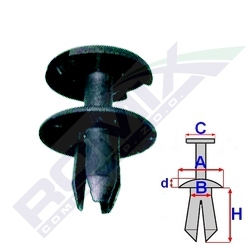 Montážny kolík Opel ROMIX RXC10008