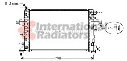 Chladič motora Opel VAN WEZEL 37002362