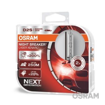 OSRAM D2S XENARC NIGHT BREAKER LASER +200% 66240XNL-HCB 2KS/BALENIE