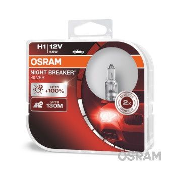 OSRAM H1 NIGHT BREAKER SILVER 64150NBS-HCB +100% 2KS/BALENIE