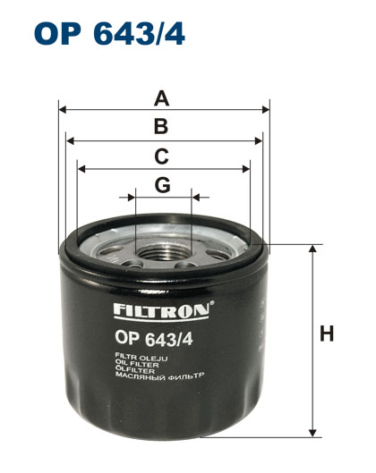 Olejový filter FILTRON OP 643/4