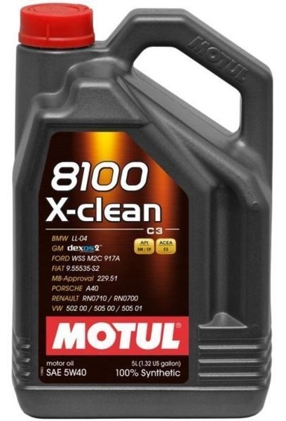 Olej MOTUL 8100 X-CLEAN 5W-40 C3 5L 102051 