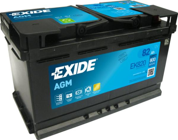 Autobatéria 12V 82Ah EXIDE START&STOP AGM EK820