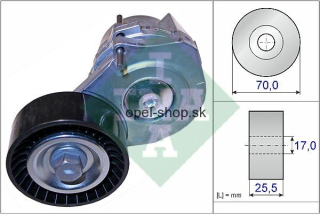 Napínacie rameno rebrovaného klinového remeňa Opel Astra J 1.7CDTI INA 534043810